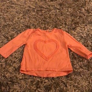 Infant pink heart top